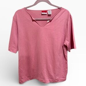 L.L. Bean Traveler Dusty Pink Short Sleeve Tee - Made with Tencel - Size L - NWT